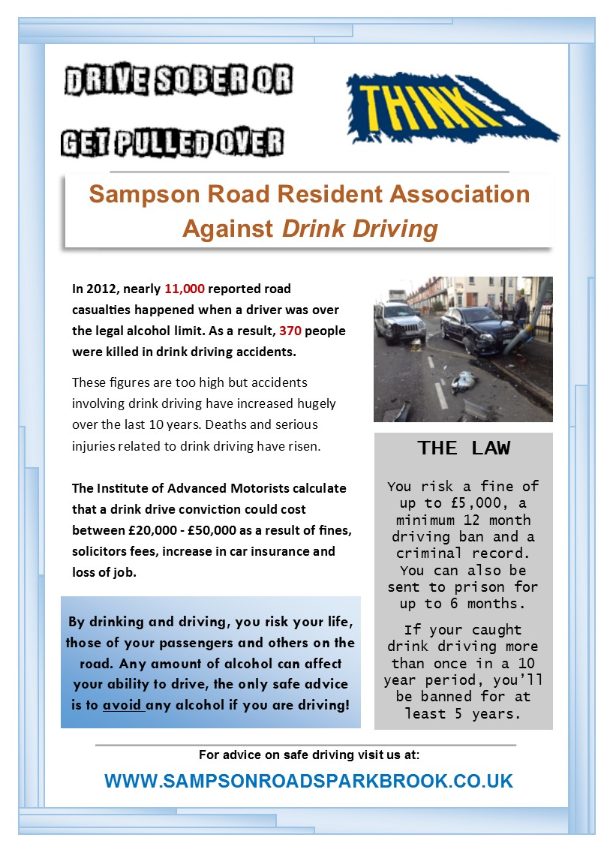 Drink driving poster